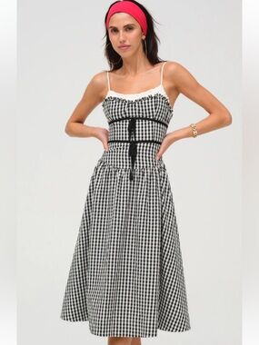 For Love And Lemons Gingham Georgia Dress
